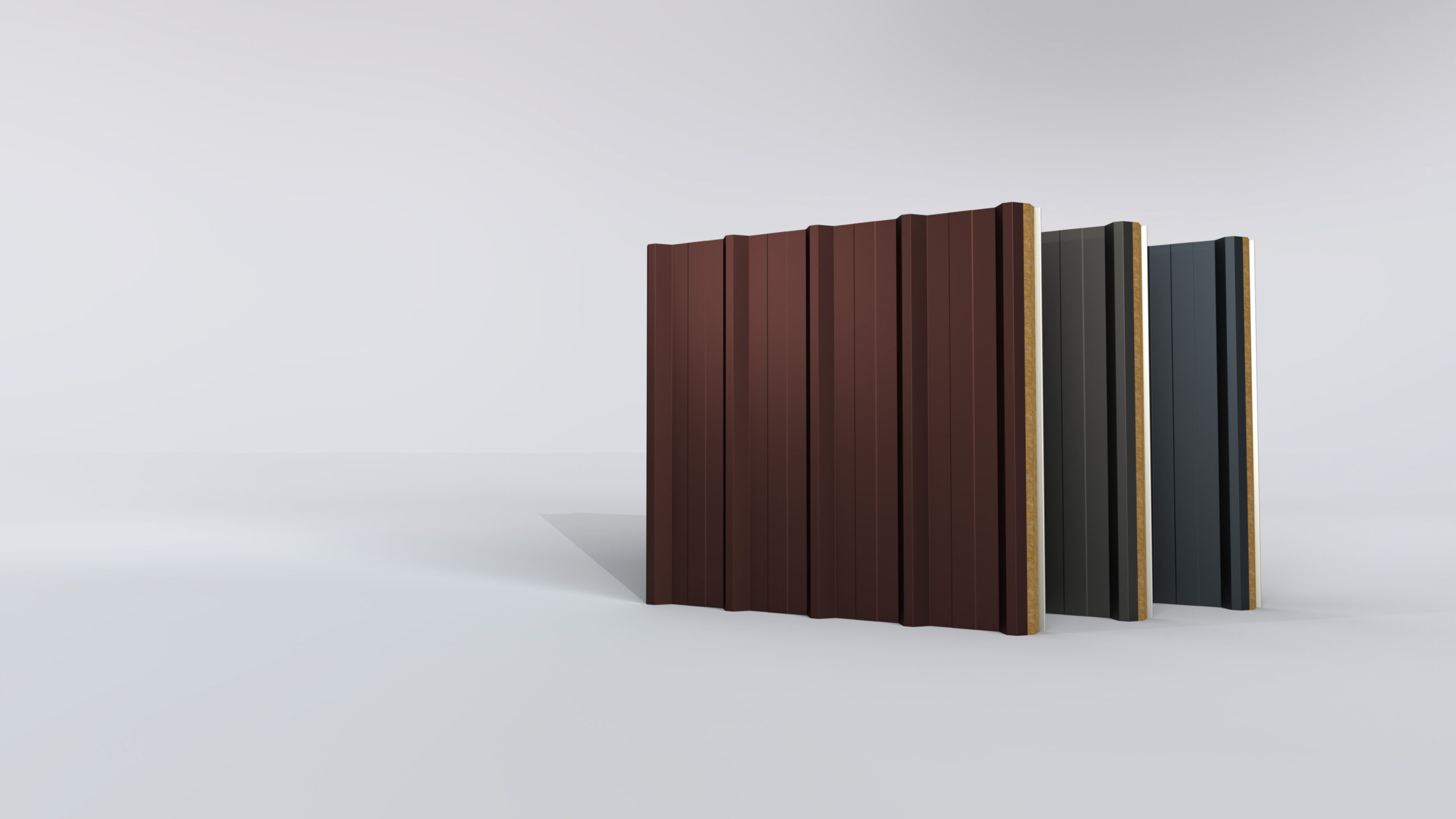 Sandwichpaneele Dach - mit Mineralwollkern